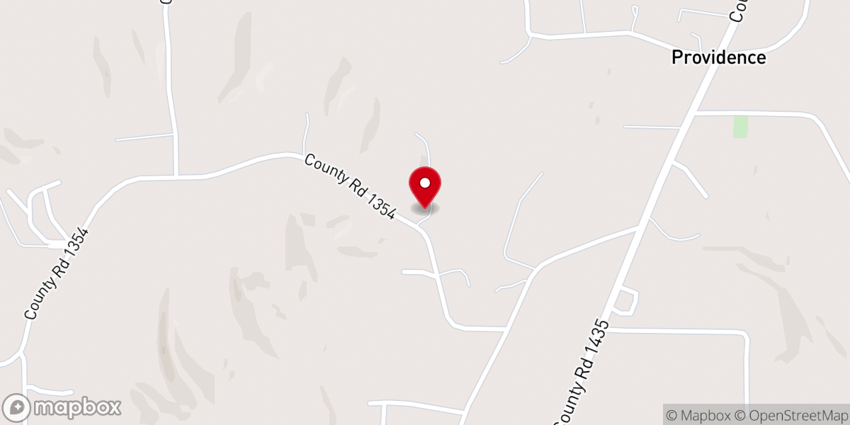 Map showing location of East Flint Creek Baptist Church