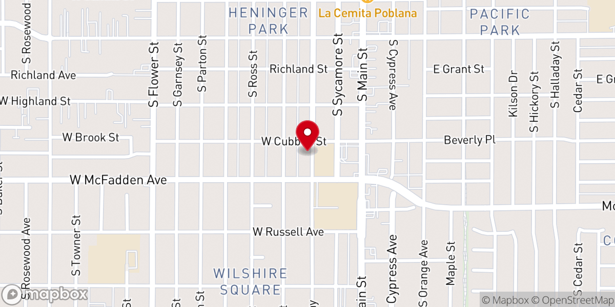Map showing location of Trinity Cristo Rey Lutheran Church