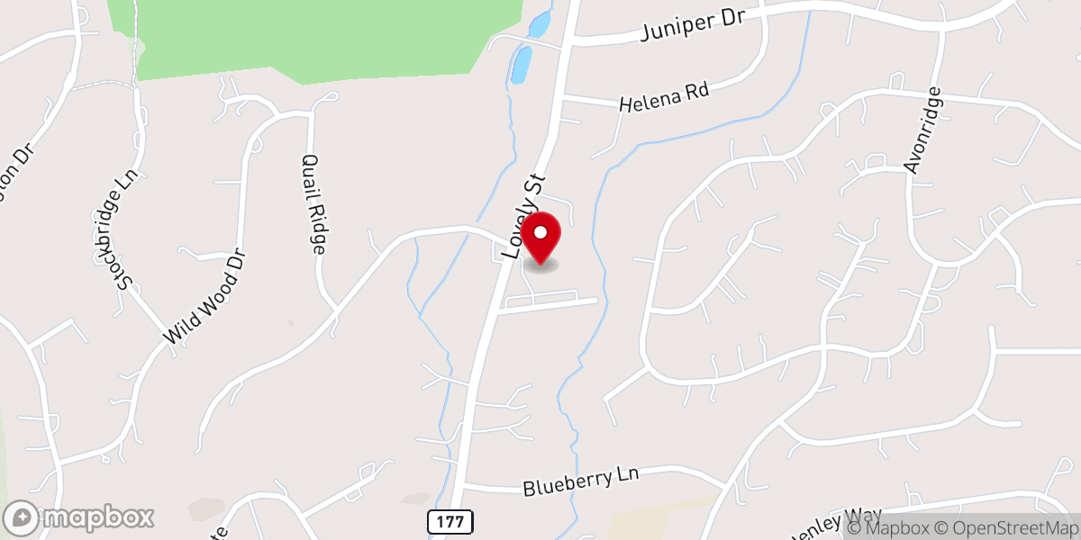 Map showing location of St. Matthew Lutheran Church