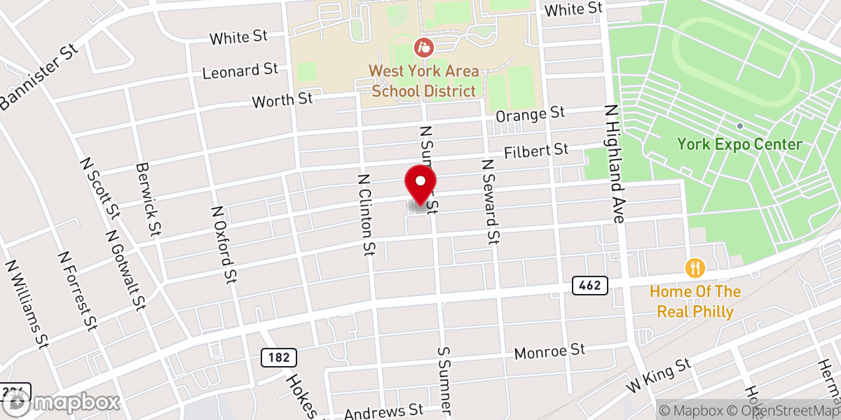 Map showing location of Family Worship Center