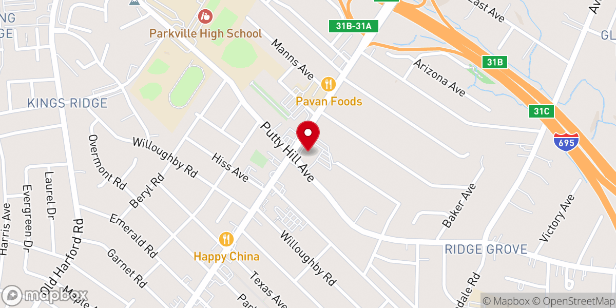 Map showing location of Saint Ursula Catholic Church
