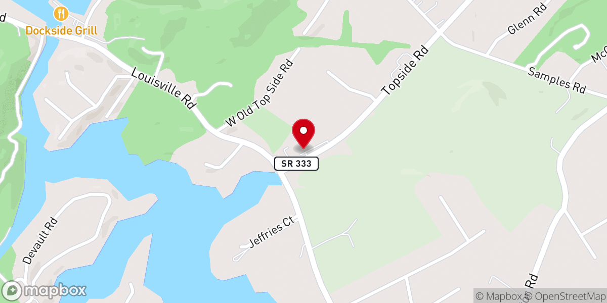 Map showing location of Louisville Christian Assistance Center