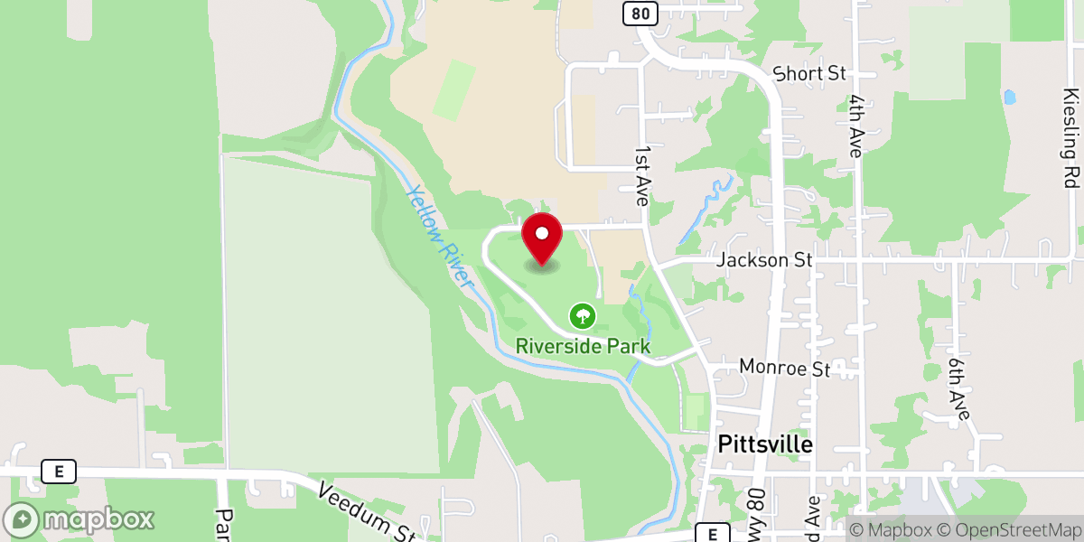 Map showing location of Riverside Park