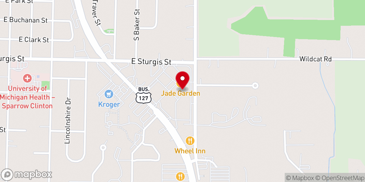 Map showing location of GracePointe Church, St. Johns MI