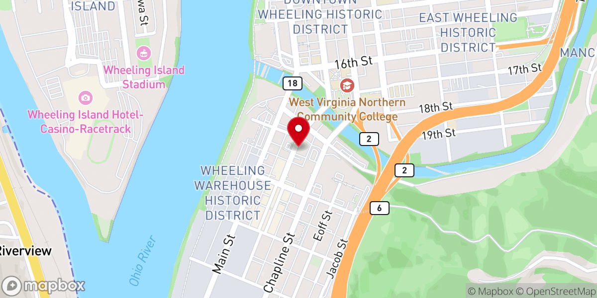 Map showing location of Christian Church