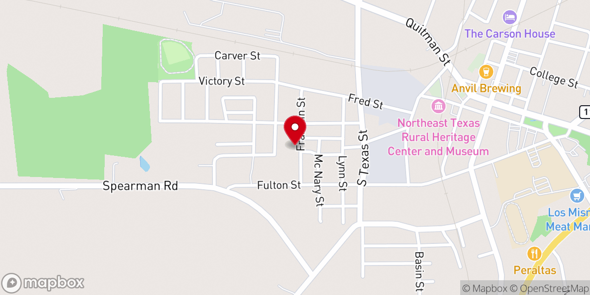 Map showing location of Franklin Street Church of Christ