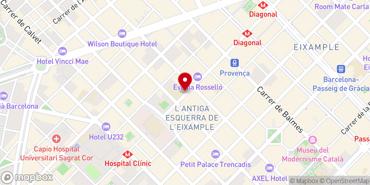 Map showing location of Fundació Casa del Tibet