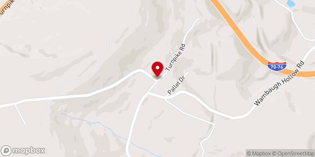 Map showing location of Sarver Church
