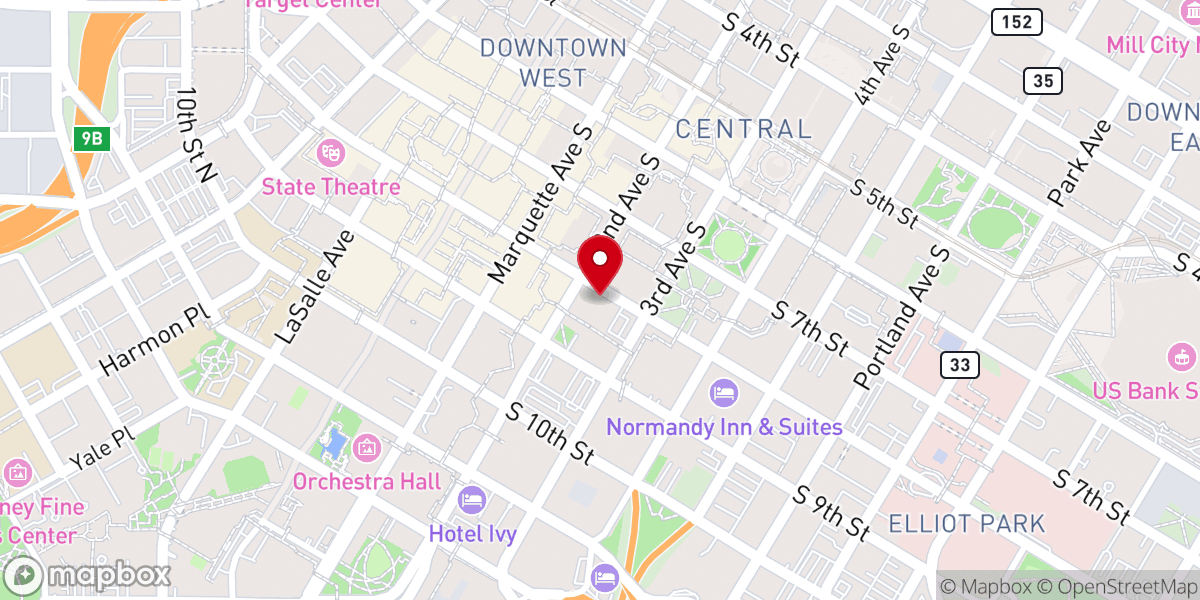 Map showing location of St. Olaf Catholic Church