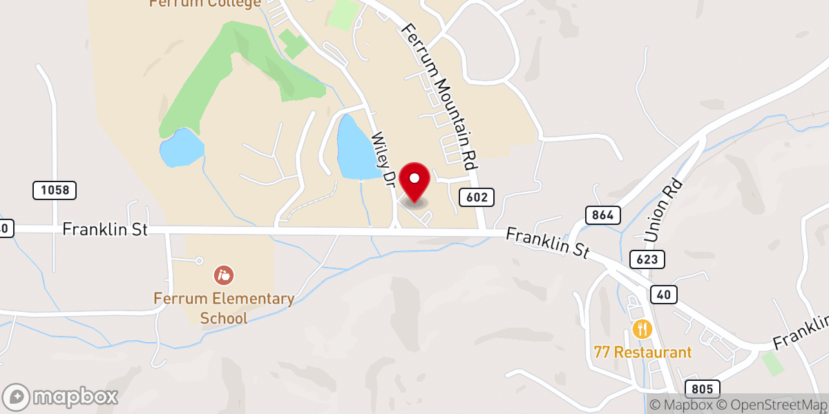 Map showing location of Vaughn Chapel