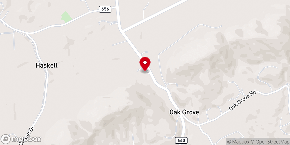 Map showing location of Friendship Baptist Church