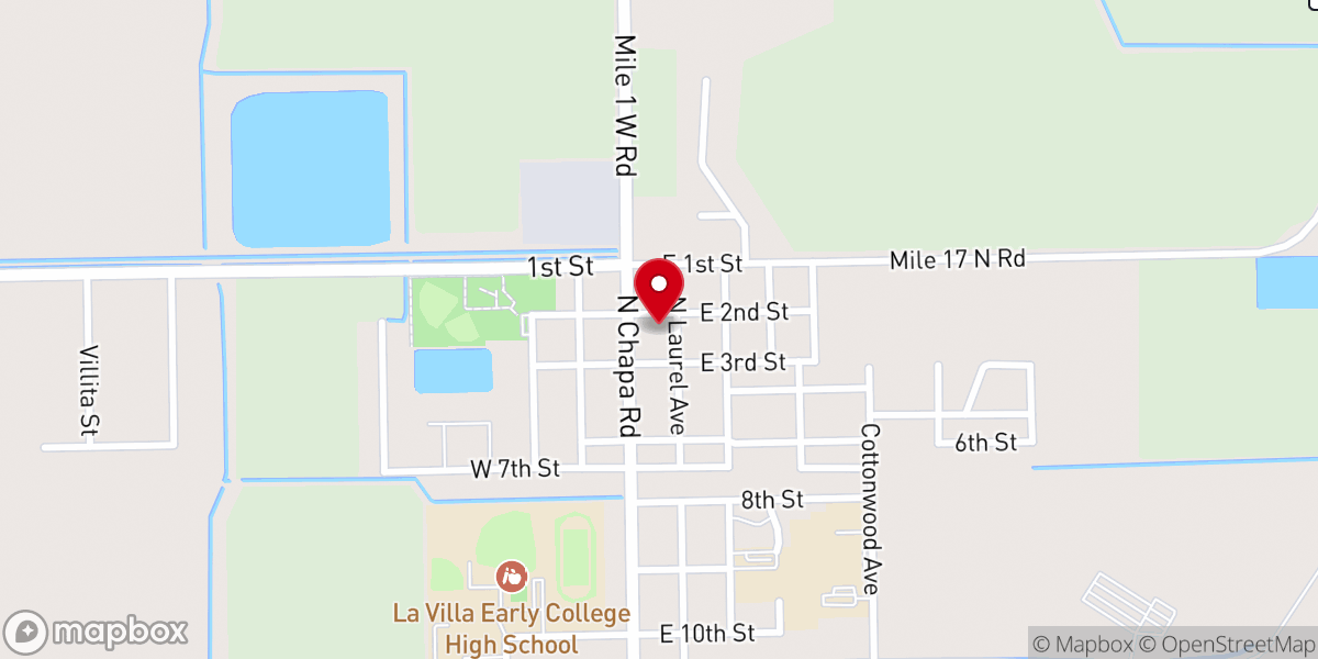 Map showing location of Iglesia de Nuestra Señora de Guadalupe