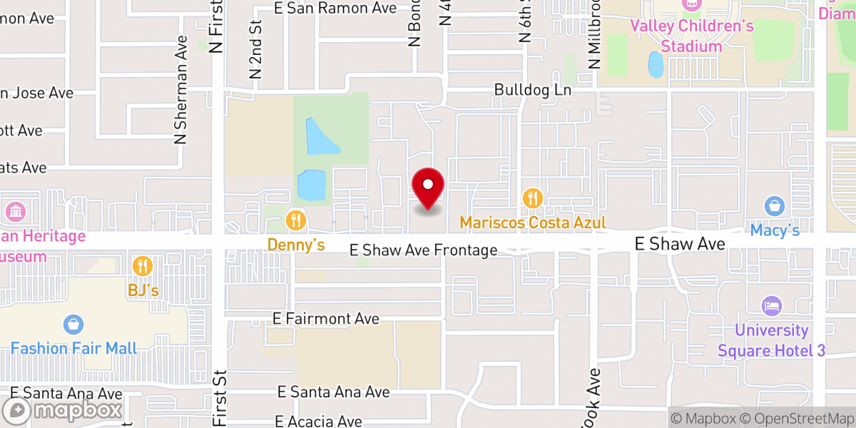 Map showing location of His Dwelling Place Fresno