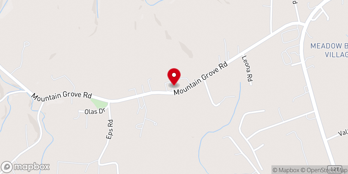 Map showing location of Mountain Grove Baptist Church