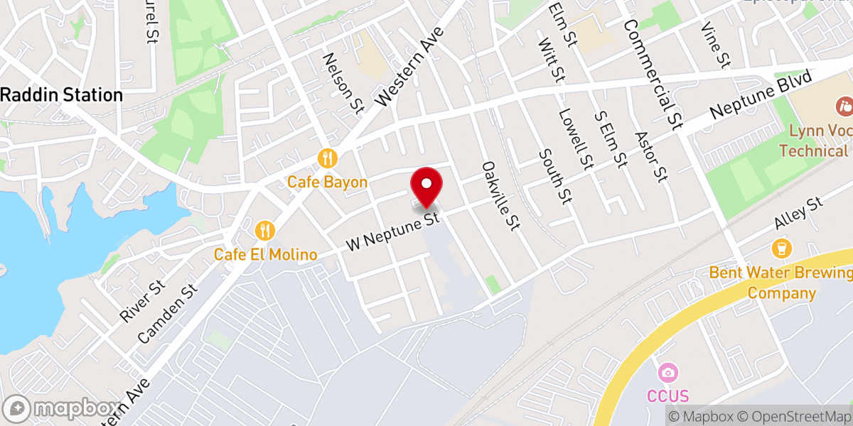 Map showing location of Iglesia de Dios de la Pofecia de Lynn