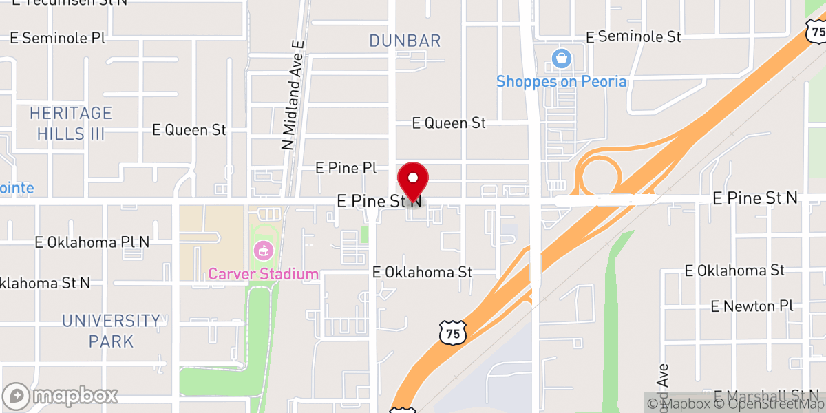 Map showing location of Morning Star Baptist Church