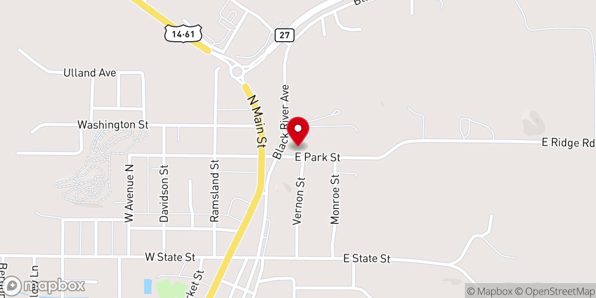 Map showing location of Westby