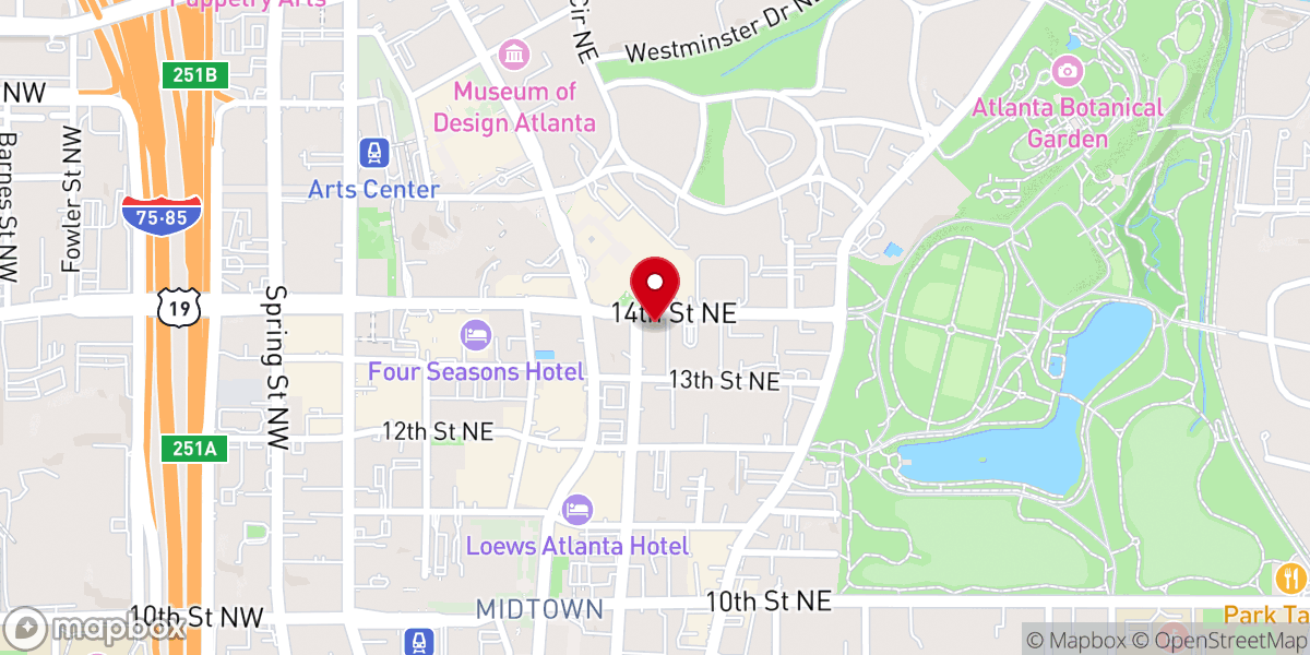 Map showing location of Free Chapel Midtown