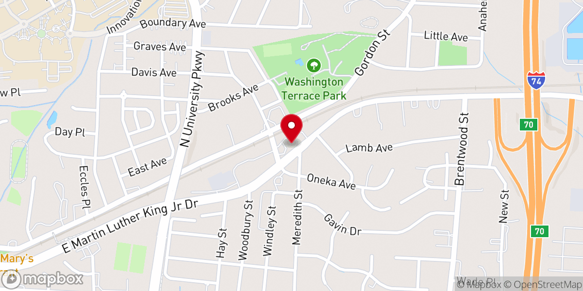 Map showing location of St. Peter Yu korean Catholic Church