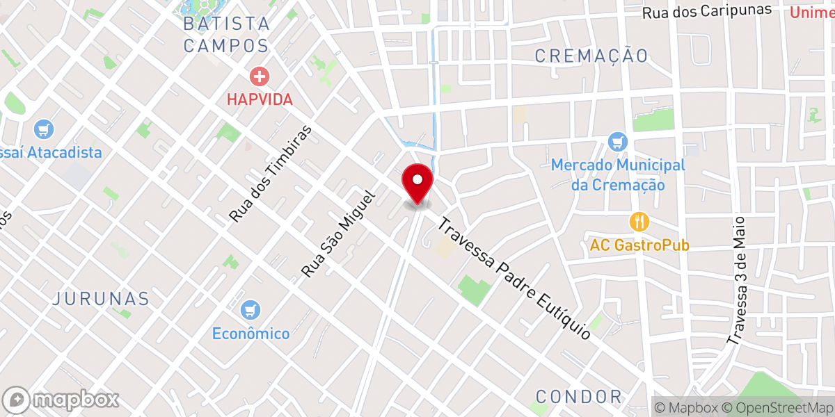 Map showing location of Igreja Pentecostal Deus é Amor - anexo Padre Eutíquio I