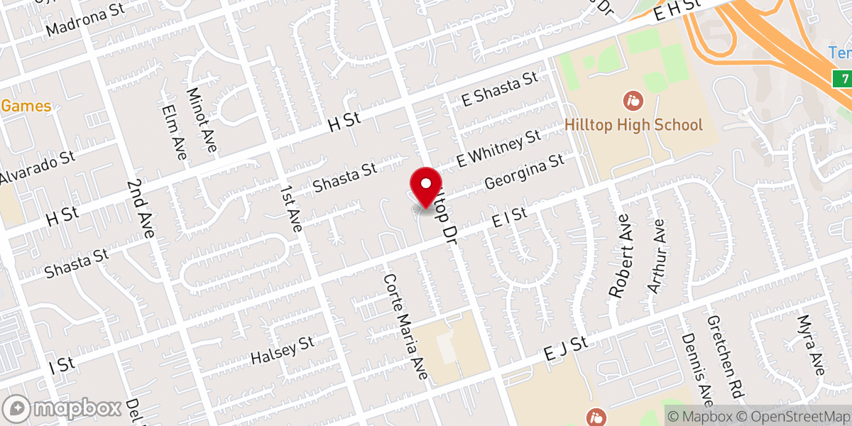 Map showing location of Saint Marks Lutheran Church