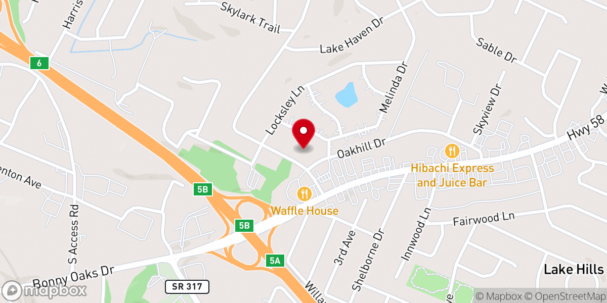 Map showing location of St John United Methodist Church