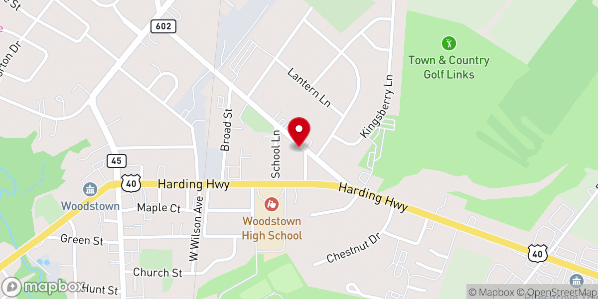 Map showing location of Hope Cathedral - Woodstown