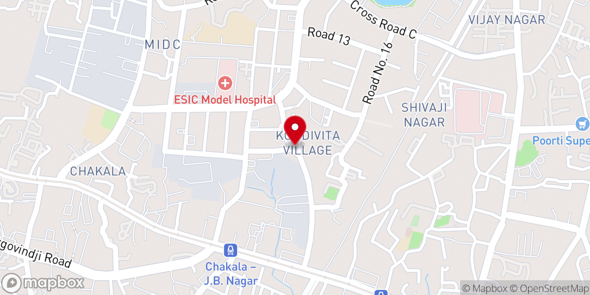 Map showing location of St. John's Orthodox Syrian Church