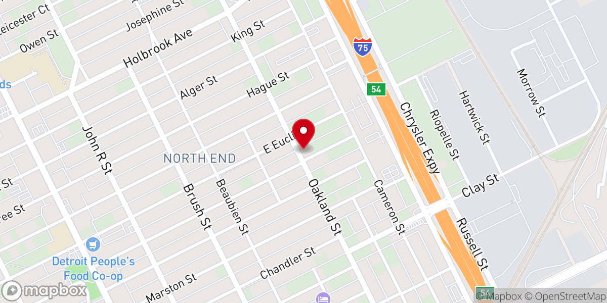 Map showing location of Nazarene Missionary Baptist Church