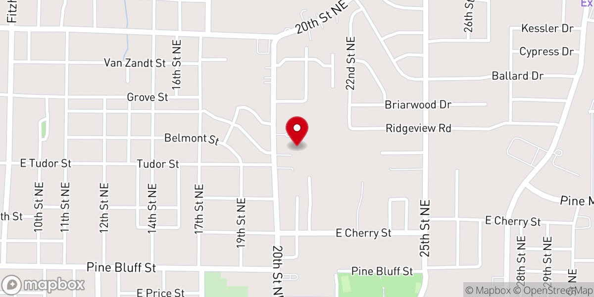 Map showing location of First Christian Church