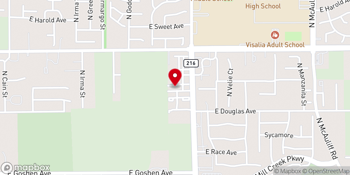 Map showing location of Four Creeks Church