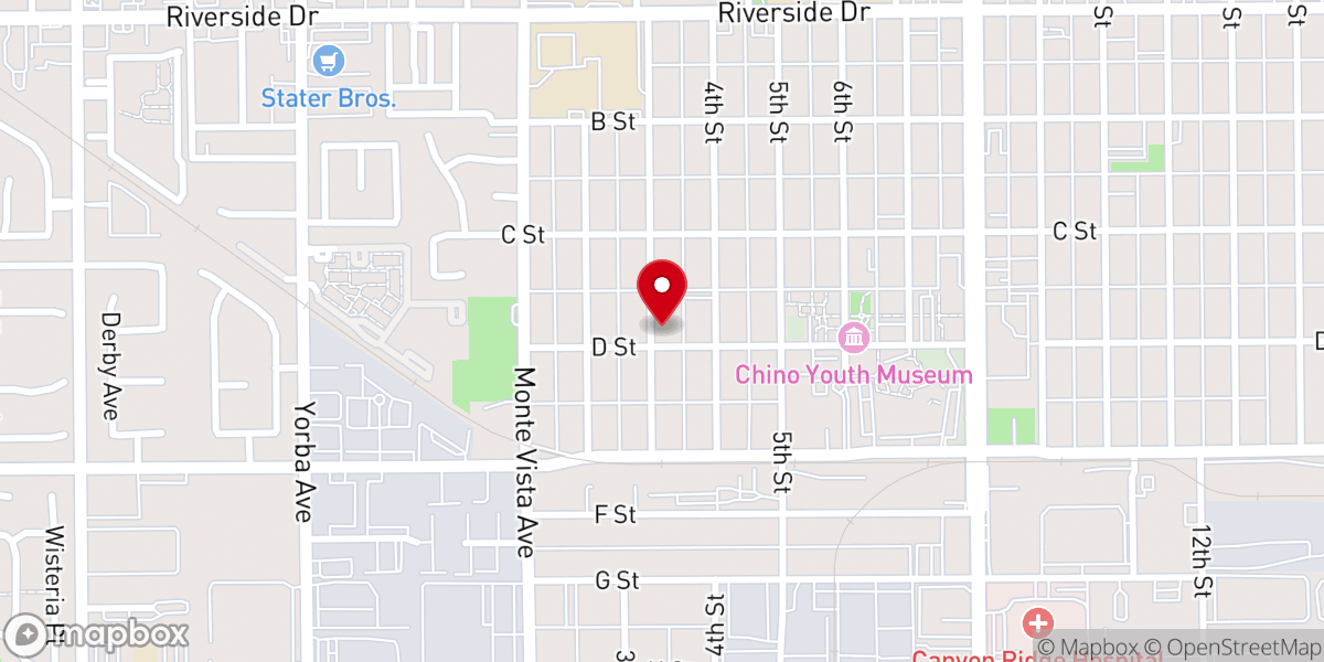 Map showing location of Iglesia de La Virgen de Guadalupe