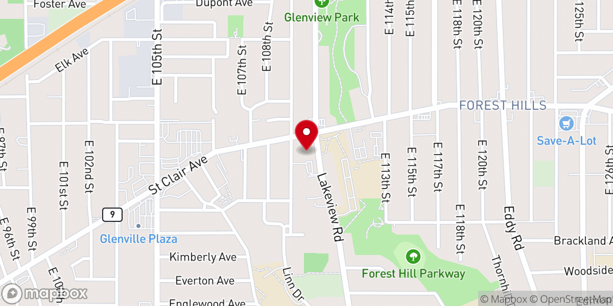 Map showing location of St Aloysius Church