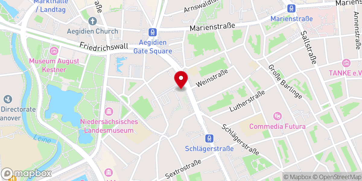 Map showing location of Haus der Region Hannover