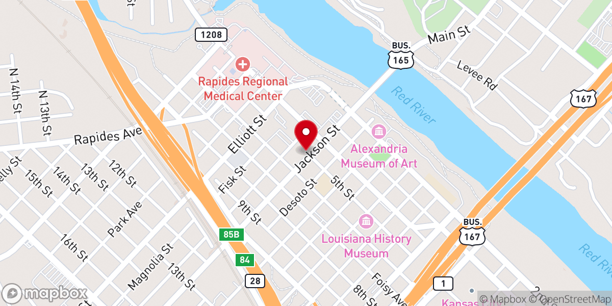 Map showing location of Emmanuel Baptist Church