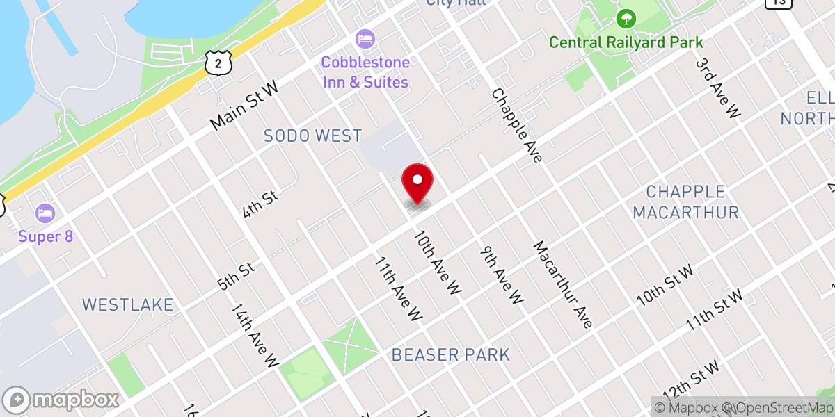 Map showing location of Ashland Gospel Tabernacle