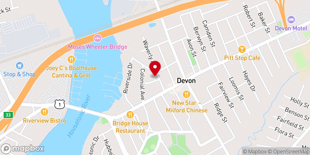 Map showing location of United Church of Christ-Devon