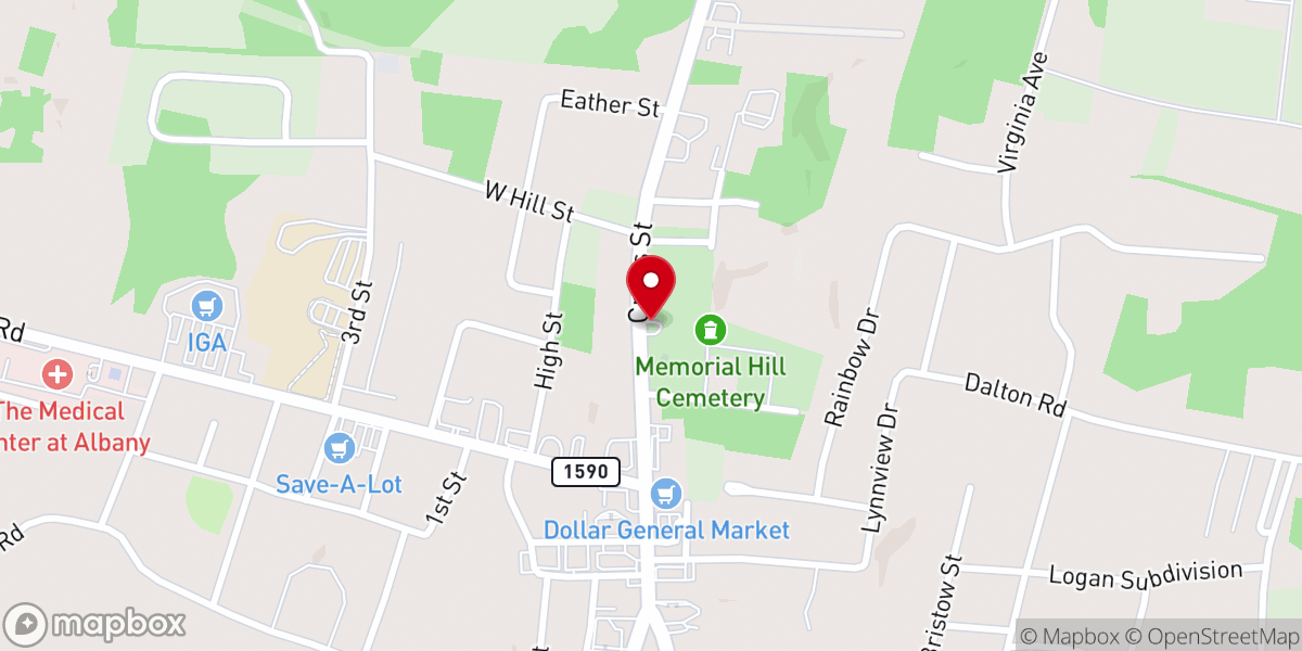 Map showing location of Westview Pentecostal Church