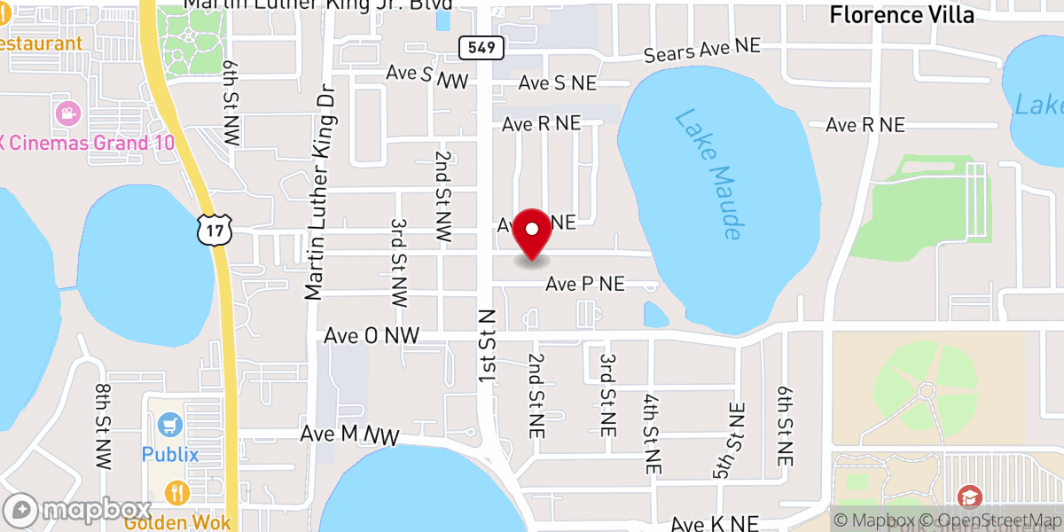 Map showing location of Church-God By Faith Parsonage