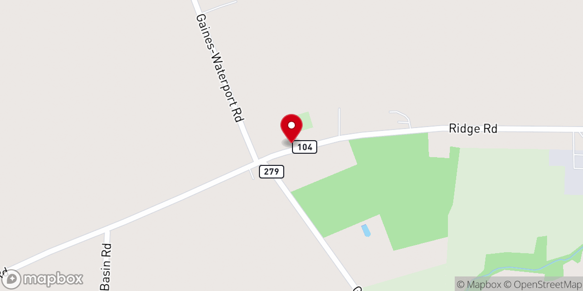 Map showing location of GAINES CONGREGATIONAL UNITED CHURCH OF CHRIST