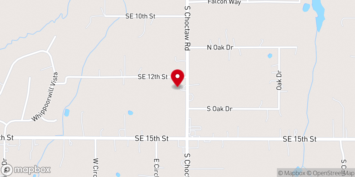 Map showing location of Trinity Bible Baptist Church