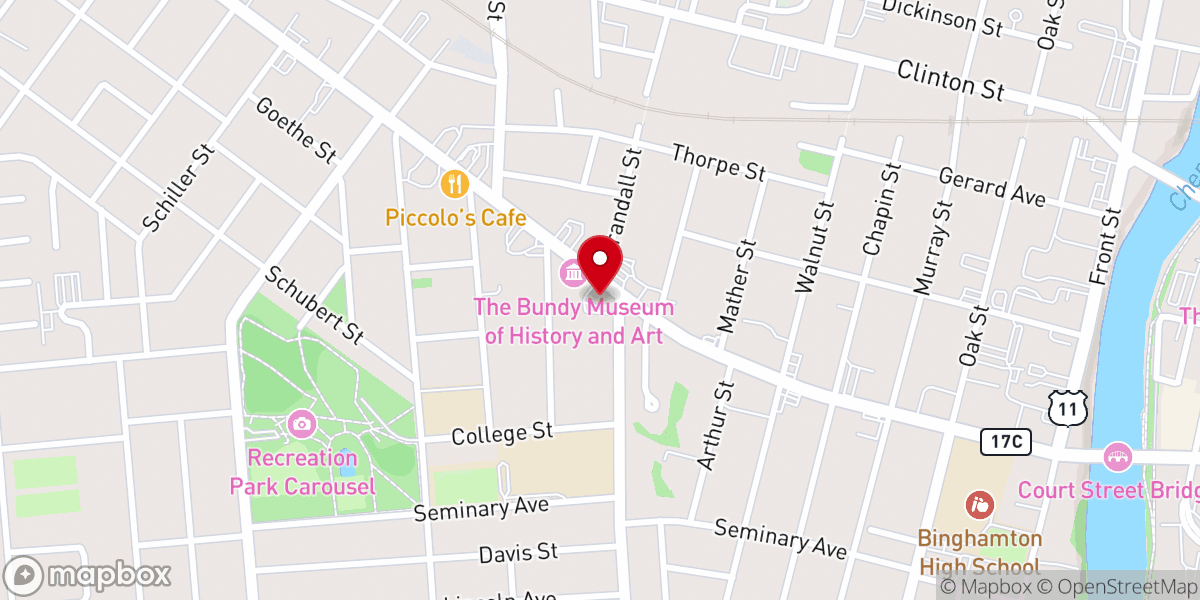 Map showing location of Main Street Baptist Church