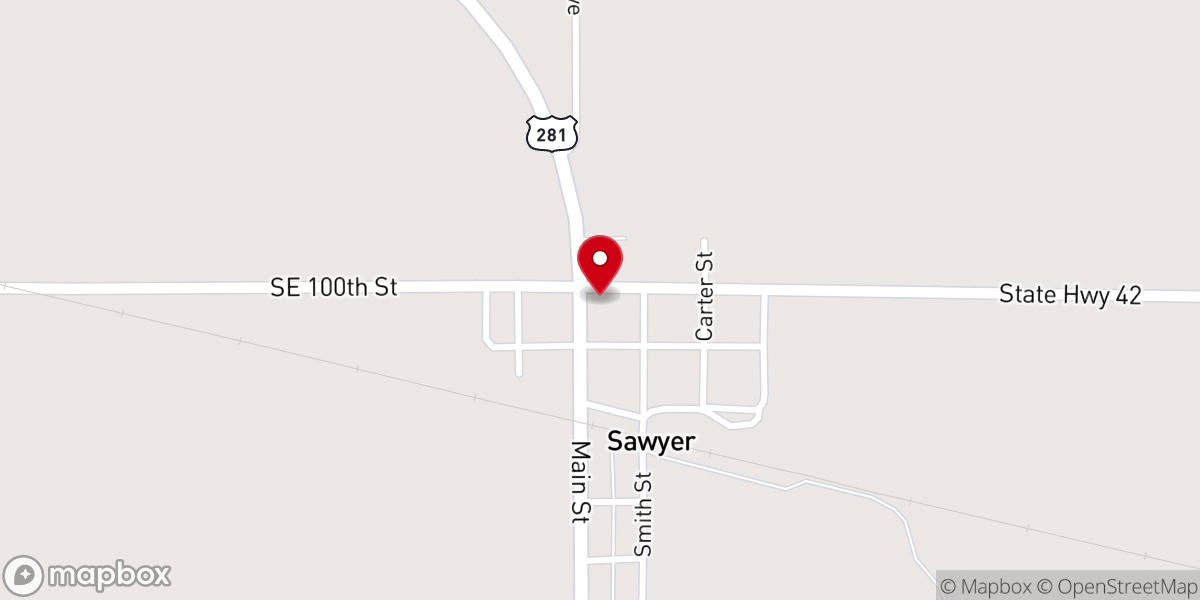 Map showing location of The United Methodist Church