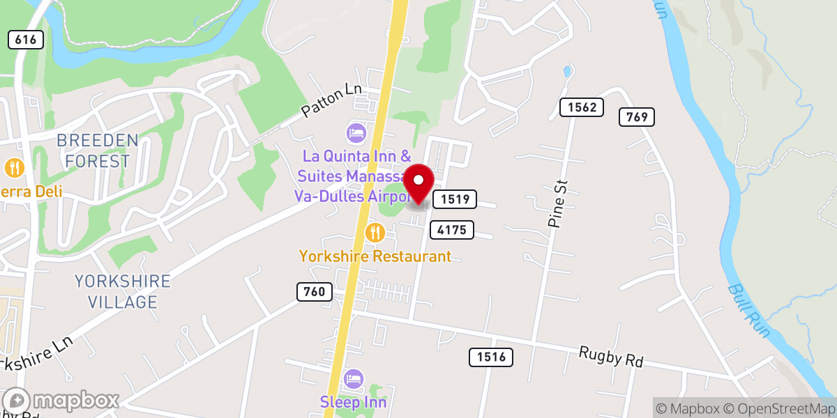 Map showing location of Yorkshire Freewill Baptist Church