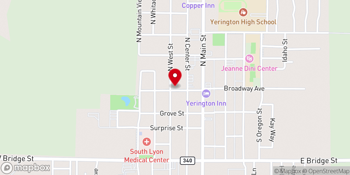 Map showing location of Faith Lutheran Church