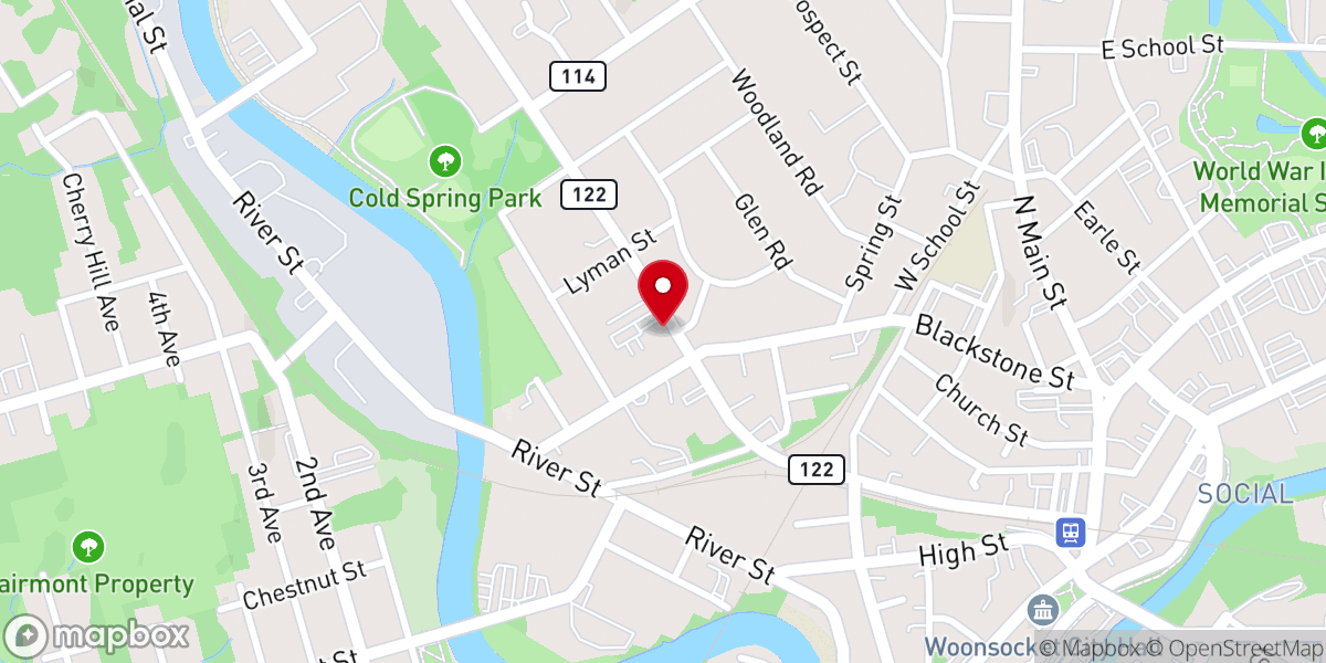 Map showing location of Saint Stanislaus Kostka Roman Catholic Church