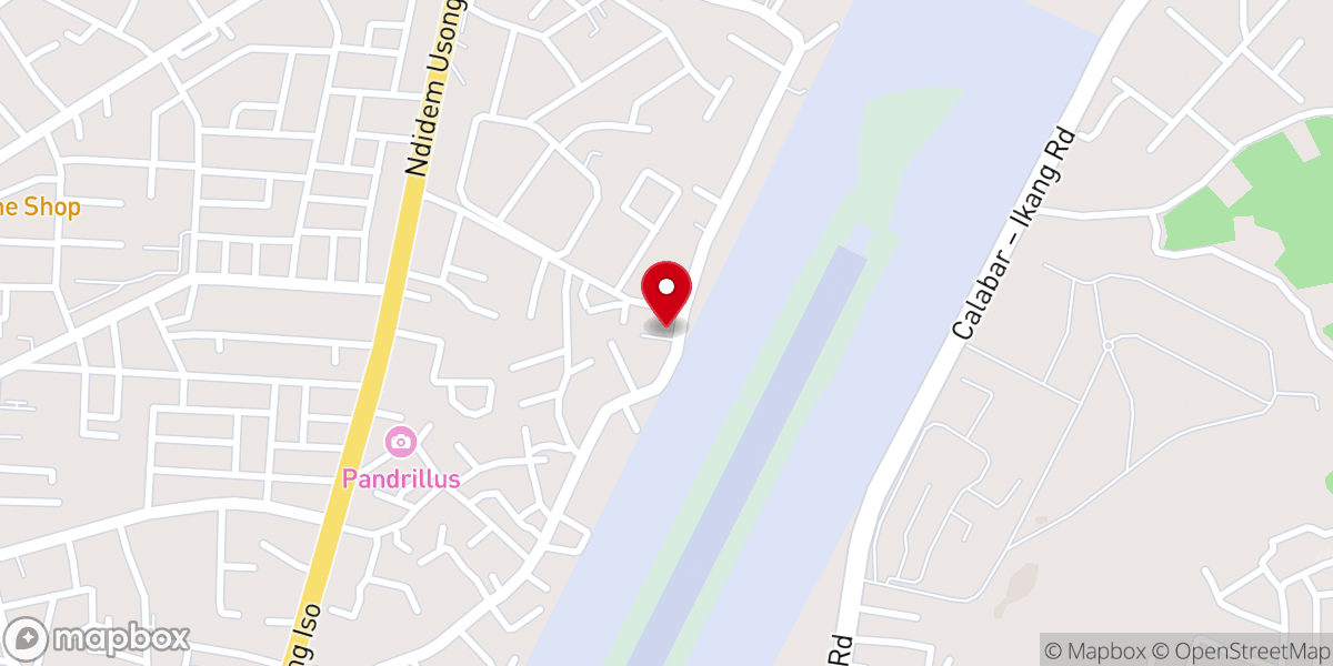 Map showing location of St Peter’s Catholic Church, Ediba, Calabar (new site)