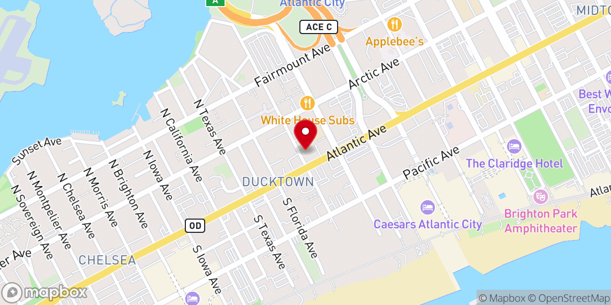 Map showing location of Catholic Charities, Diocese of Camden