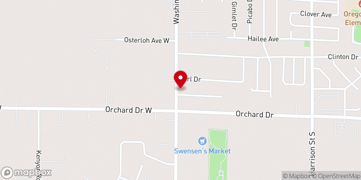 Map showing location of Airport Road Freewill Baptist
