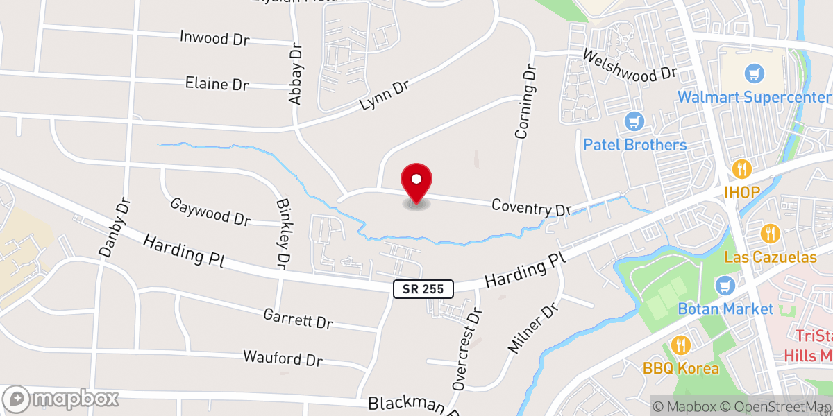Map showing location of Sovereign Grace Baptist Church